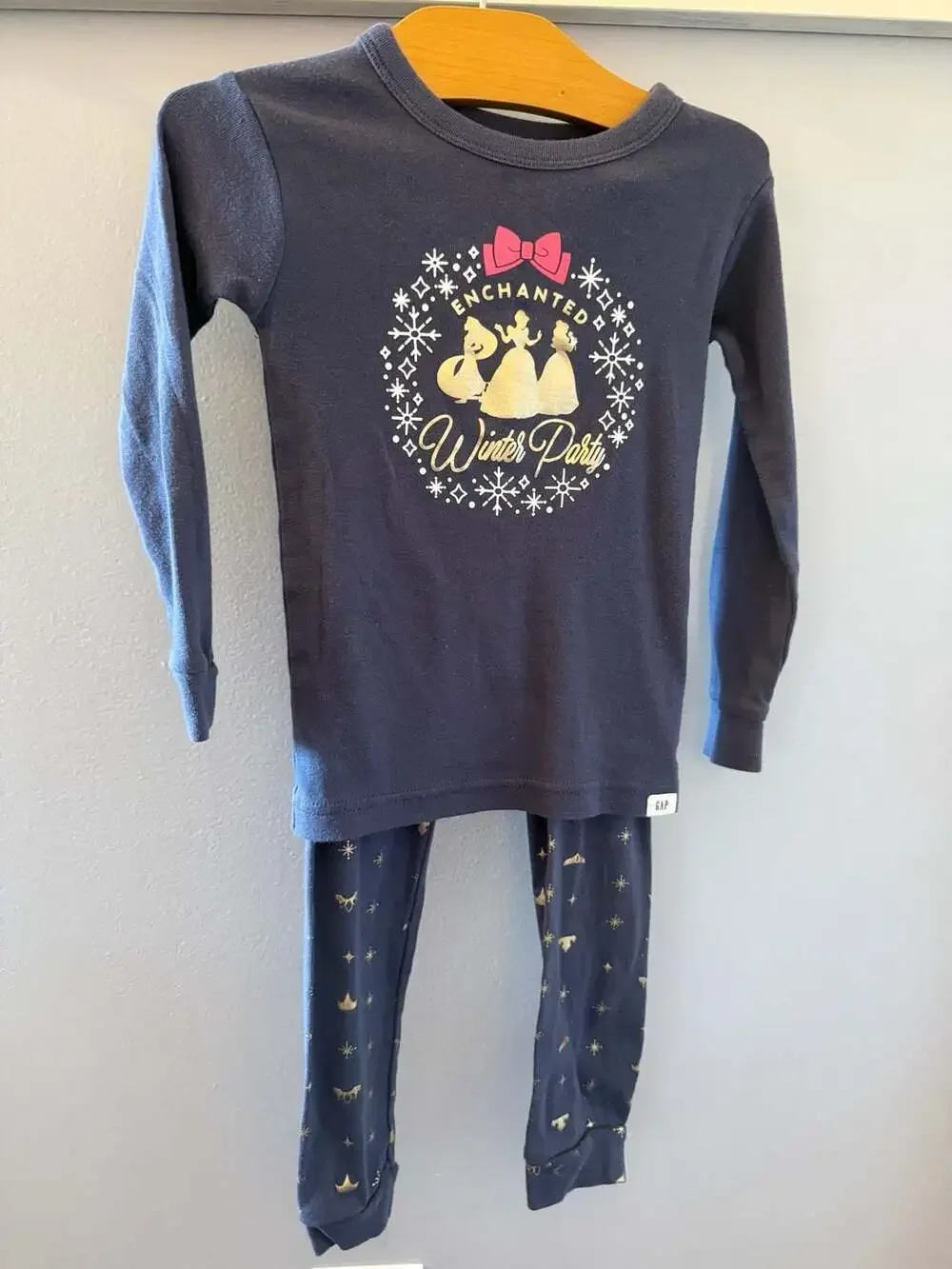 Baby Gap x Disney Princess Enchanted Winter Party Long Sleeve Pajama Set